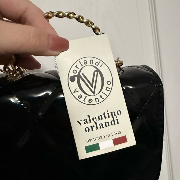Valentino Orlandi Black Patent Leather Crossbody Bag - Picture 7 of 9